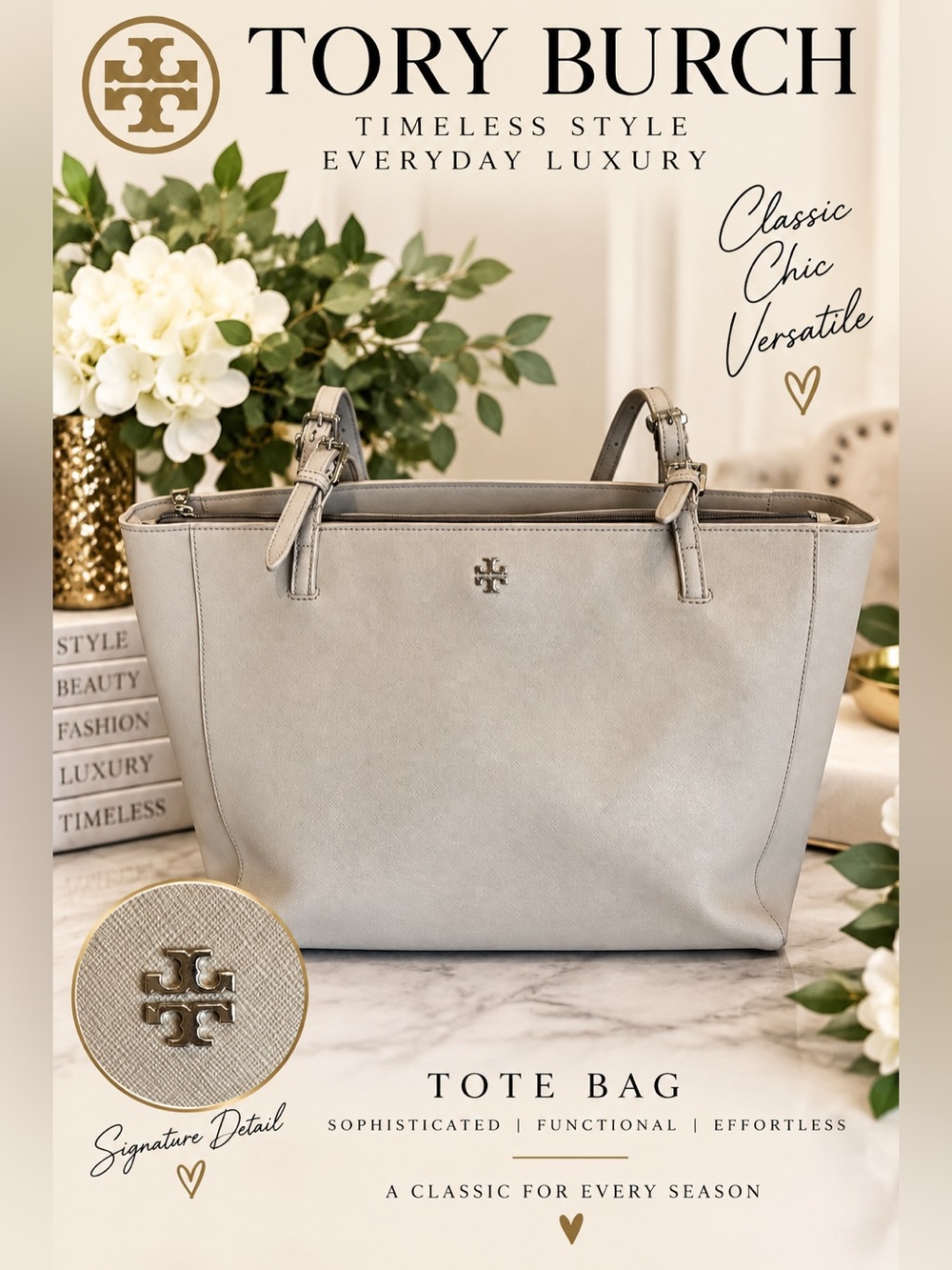 Tory Burch Emerson Leather Tote